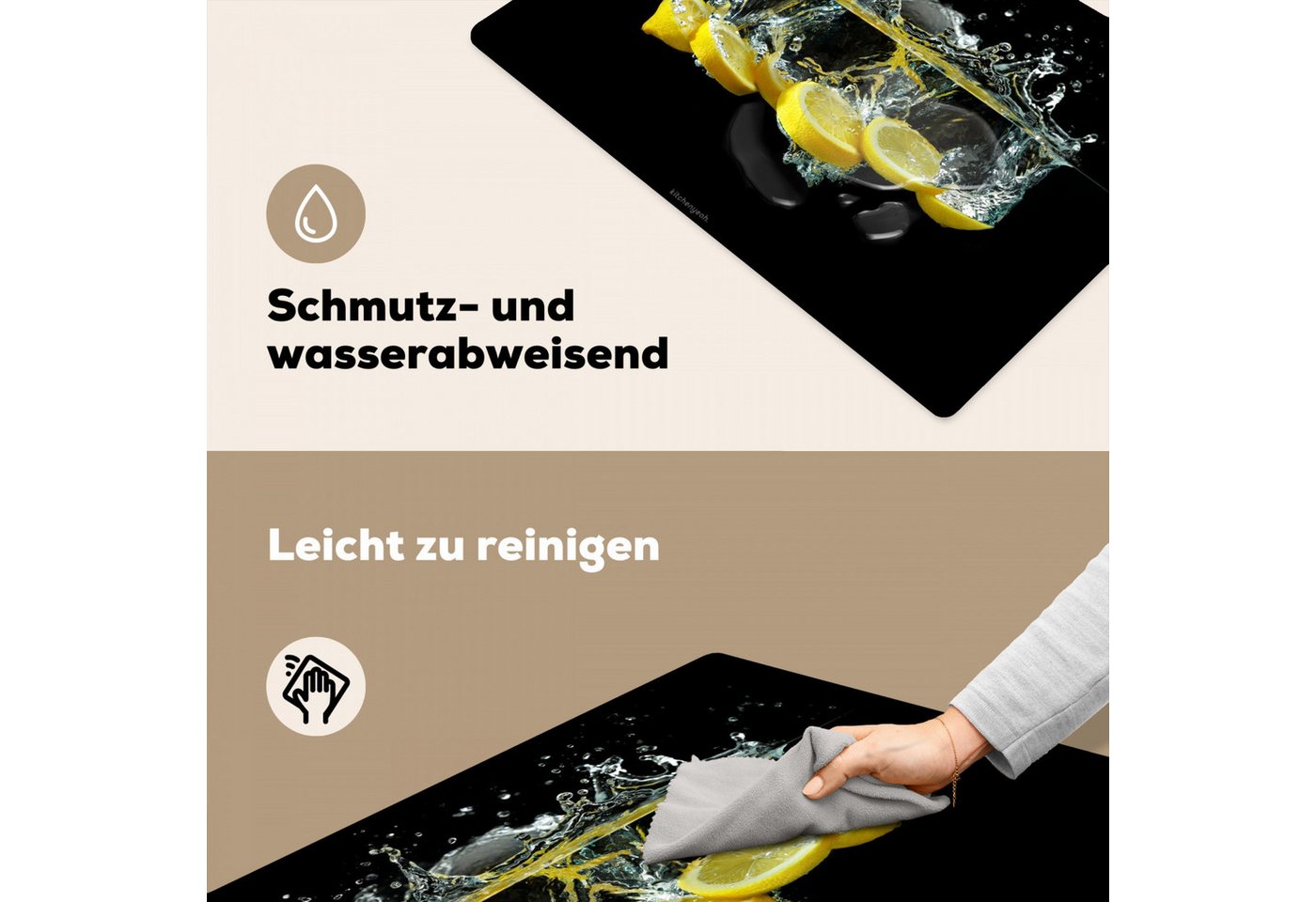 MuchoWow Platzset Splash - Obst und Gemüse, (6-St), Platzsets, Tischset, Abwaschbar, Tischsets, Platzdeckchen – Bild 5 von 5