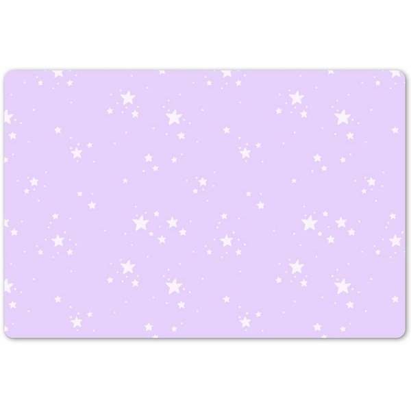 MuchoWow Platzset Sterne - Lila - Weiß - Muster, (1-St), Kinder-Arbeitsunterlage Schreibtisch, Bastelmatte Kind, Zeichenmatte