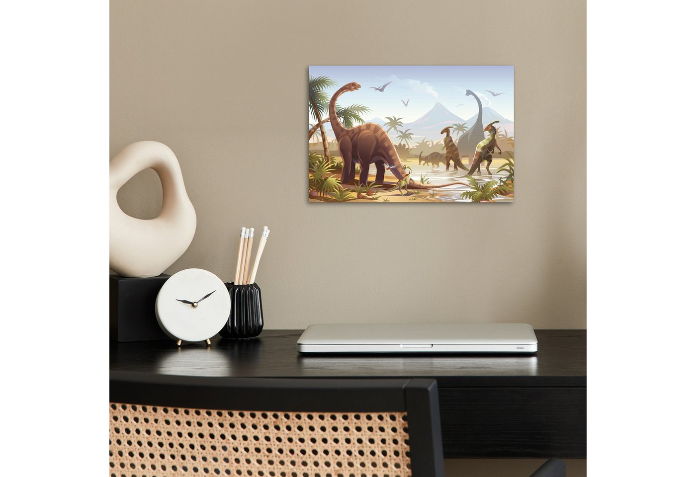 MuchoWow Poster Dinosaurier - Landschaft - Tropisch - Kinder - Jungen, (1 St), Poster ohne Rahmen, Wandbild, Wandposter, 30x20 cm – Bild 2 von 5