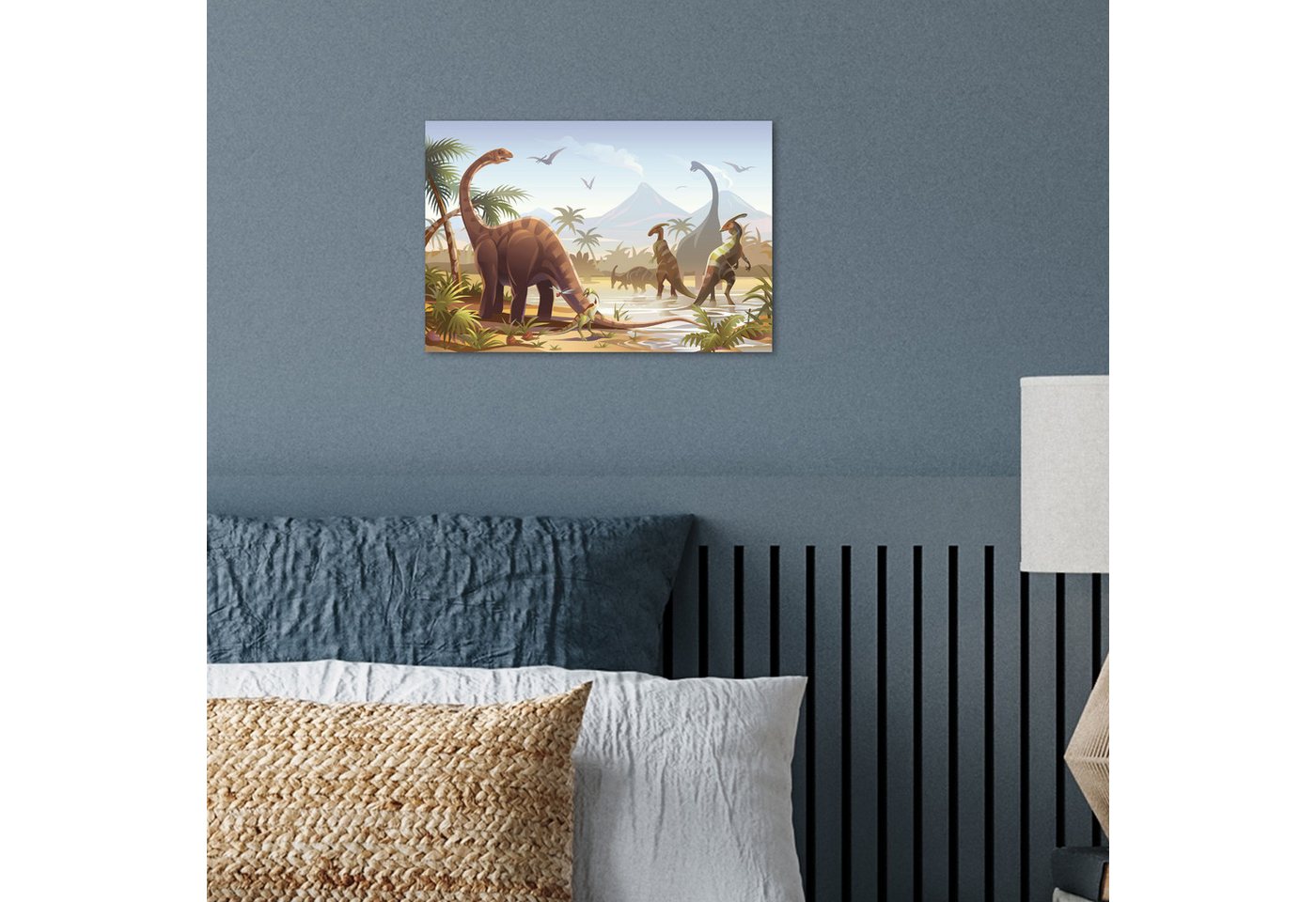 MuchoWow Poster Dinosaurier - Landschaft - Tropisch - Kinder - Jungen, (1 St), Poster ohne Rahmen, Wandbild, Wandposter, 30x20 cm – Bild 4 von 5