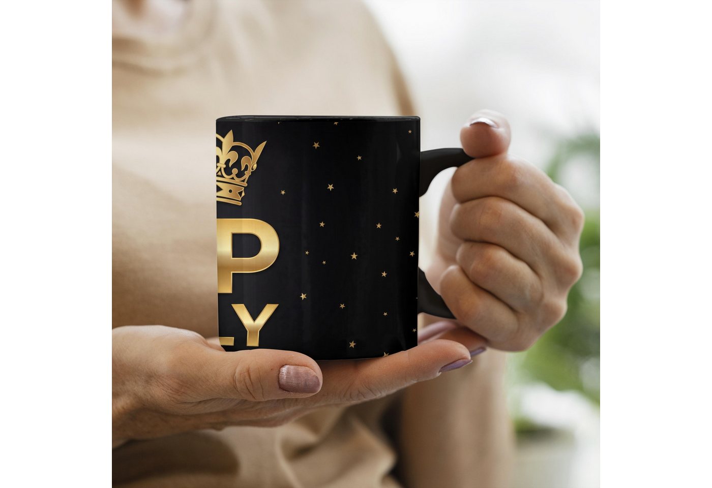 MuchoWow Tasse Krone - Gold - VIP, 1-tlg., Keramik, Farbwechsel, Kaffee Tassen, Teetasse, Zaubertasse, Geschenk – Bild 3 von 5