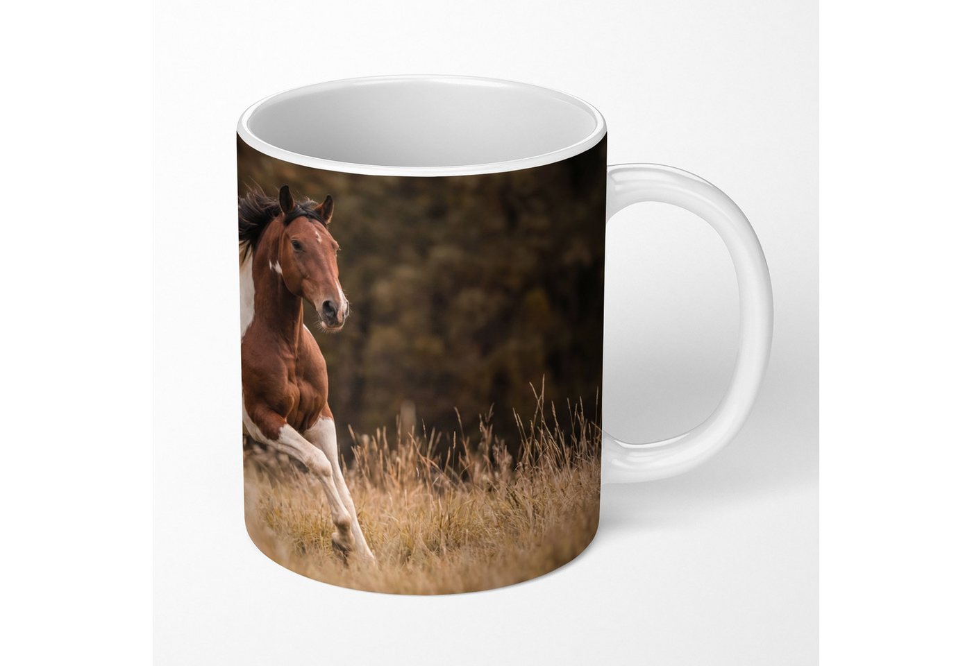 MuchoWow Tasse Pferd - Braun - Gras, 1-tlg., Keramik, Kaffeetassen, Teetasse, Becher, Kaffeebecher, Geschenk – Bild 2 von 5