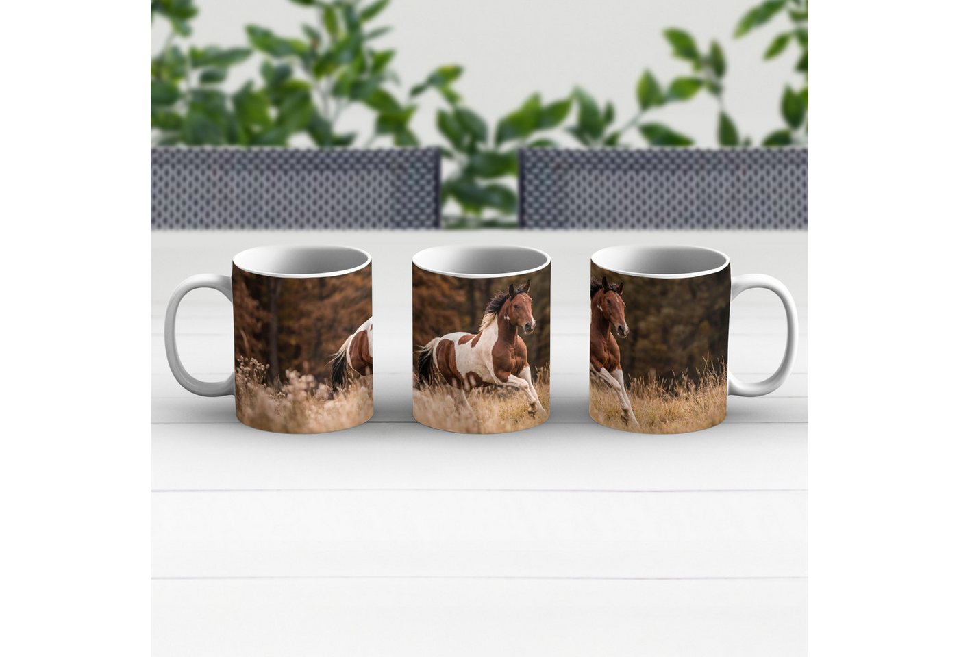 MuchoWow Tasse Pferd - Braun - Gras, 1-tlg., Keramik, Kaffeetassen, Teetasse, Becher, Kaffeebecher, Geschenk – Bild 5 von 5