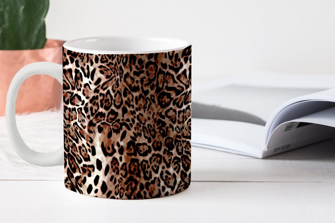 MuchoWow Tasse Tiermuster - Leopard - Design - Luxus, 1-tlg., Keramik, Kaffeetassen, Teetasse, Becher, Kaffeebecher, Geschenk – Bild 2 von 5