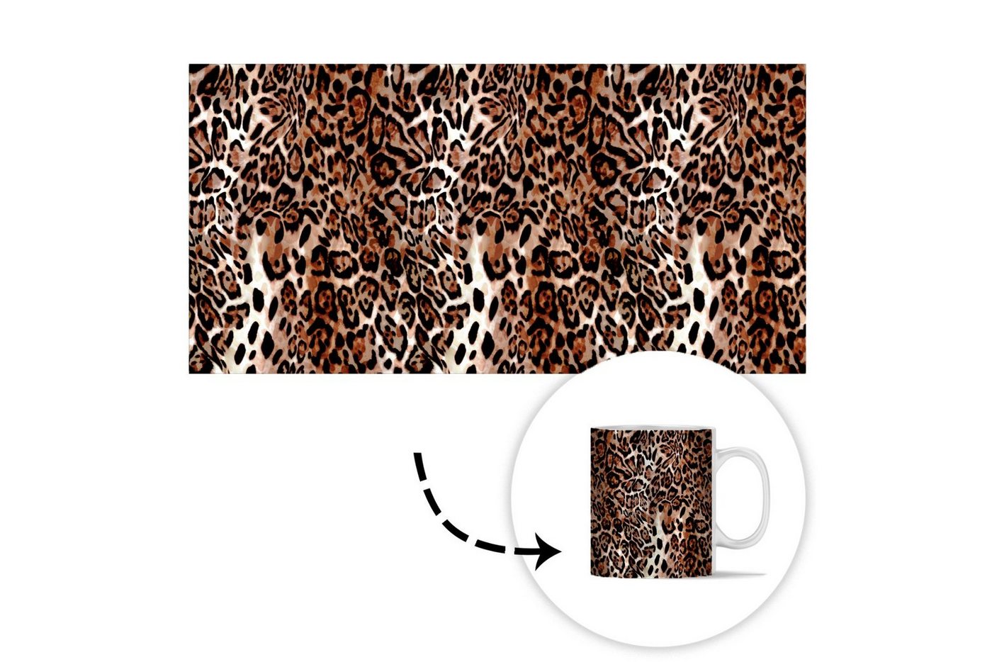 MuchoWow Tasse Tiermuster - Leopard - Design - Luxus, 1-tlg., Keramik, Kaffeetassen, Teetasse, Becher, Kaffeebecher, Geschenk – Bild 5 von 5