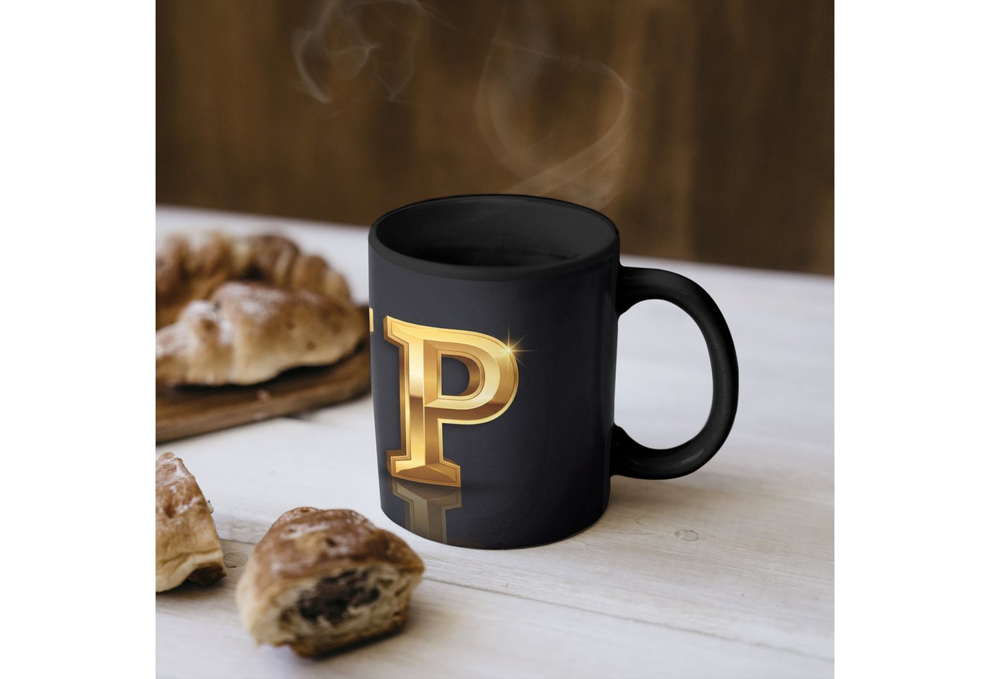 MuchoWow Tasse VIP - Gold - Glitzern, 1-tlg., Keramik, Farbwechsel, Kaffee Tassen, Teetasse, Zaubertasse, Geschenk – Bild 4 von 5
