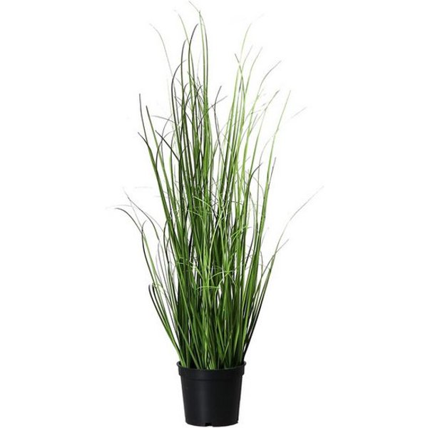 Kunstgras Gras im Topf 60/95/150 cm im schwarzer Kunststofftopf Kunstpflanze, mucPlants, Höhe 60 cm