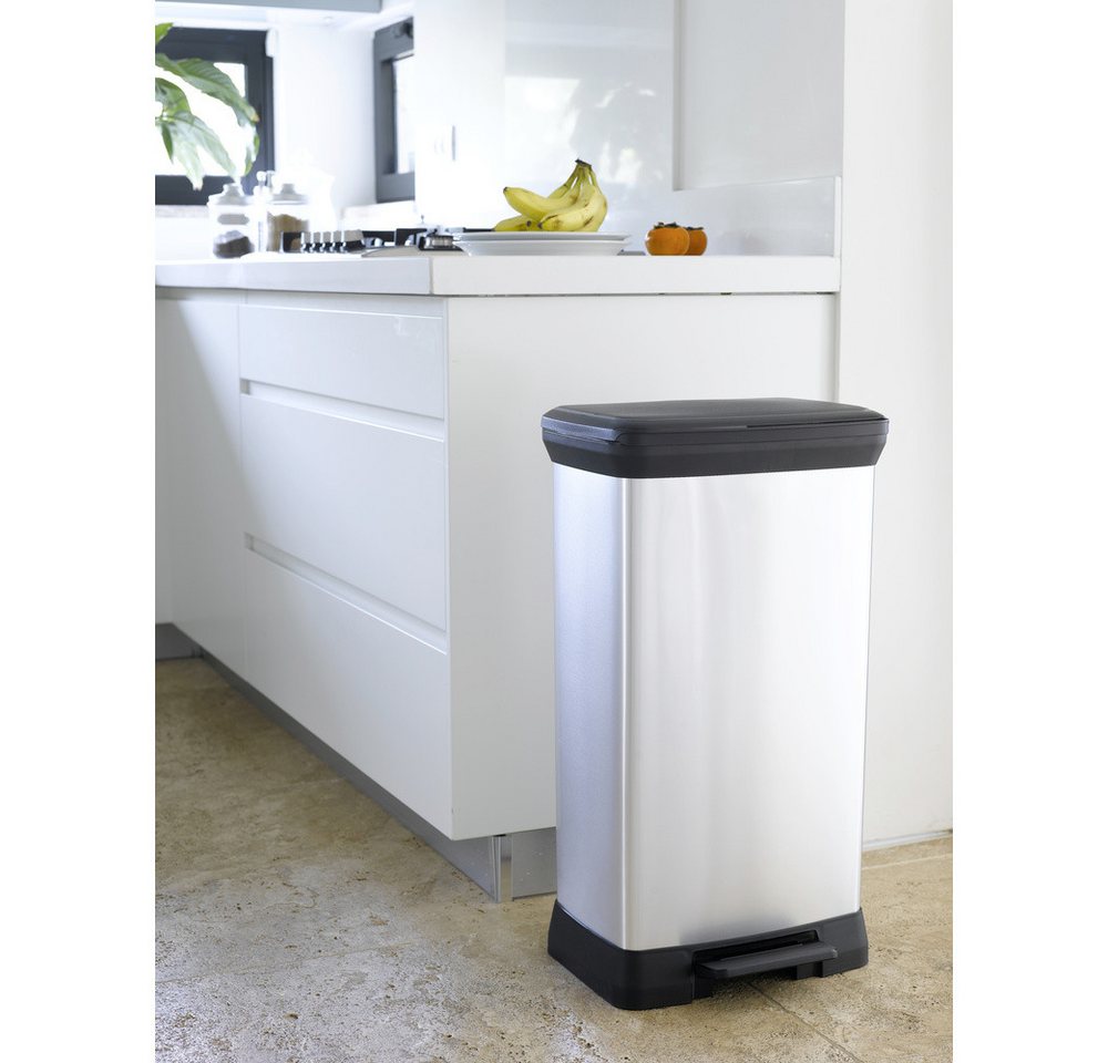 Curver Mülleimer Curver Deco bin metalics 240643 Mülleimer 50 l (B x H x T) 390 x 720 – Bild 5 von 5