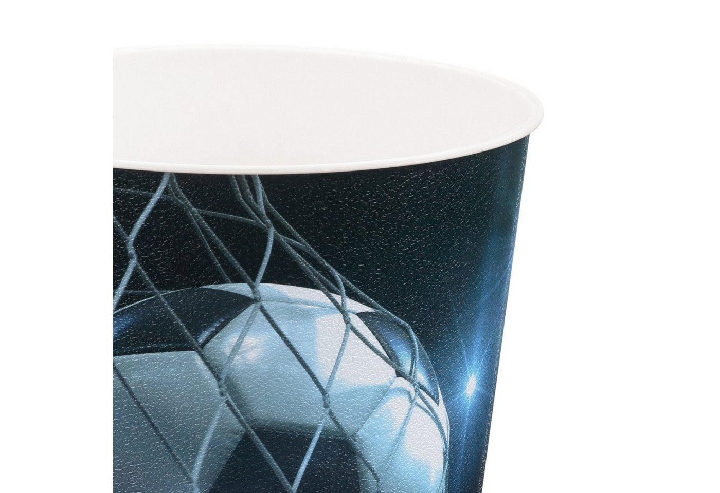 Idena Mülleimer Idena 10488 - Papierkorb Kinder, Fußball Motiv, 9 Liter Fassungsvermög – Bild 3 von 5