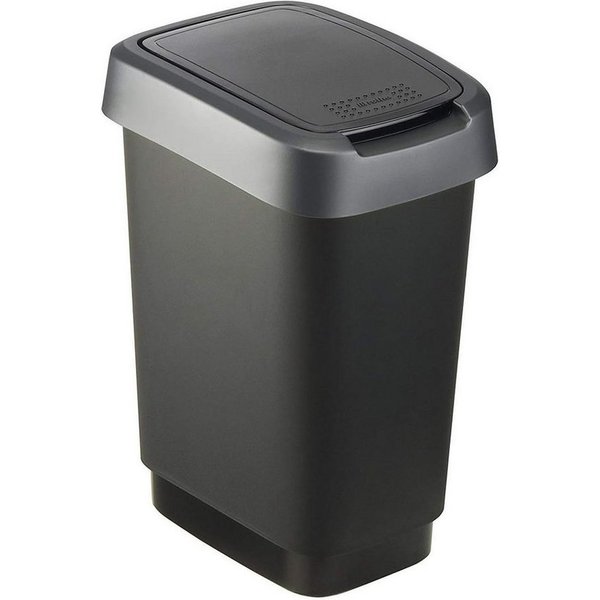 ROTHO Mülleimer Rotho Swingeimer 10L Twist schwarz
