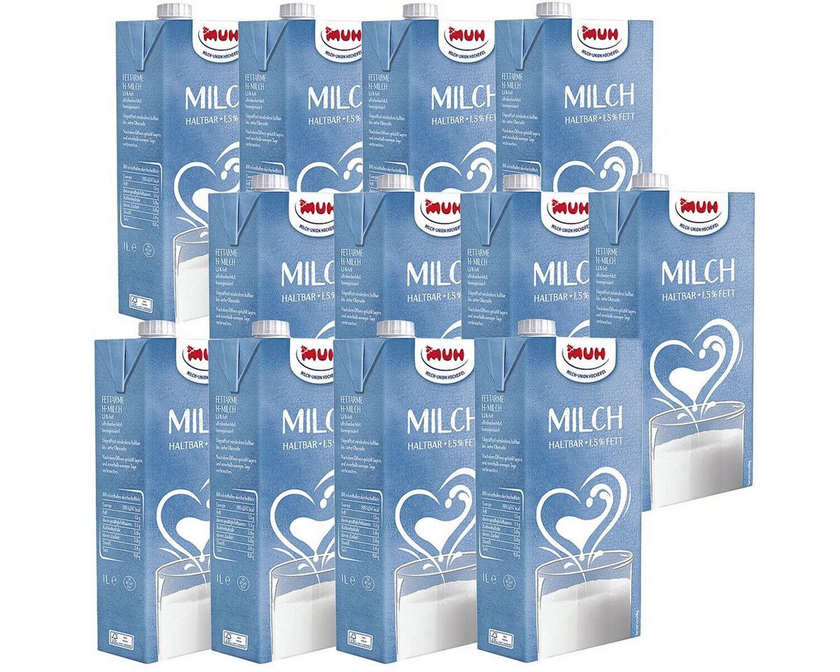 MUH Milch H-Milch 1,5% Fett, 12x 1 Liter – Bild 2 von 2