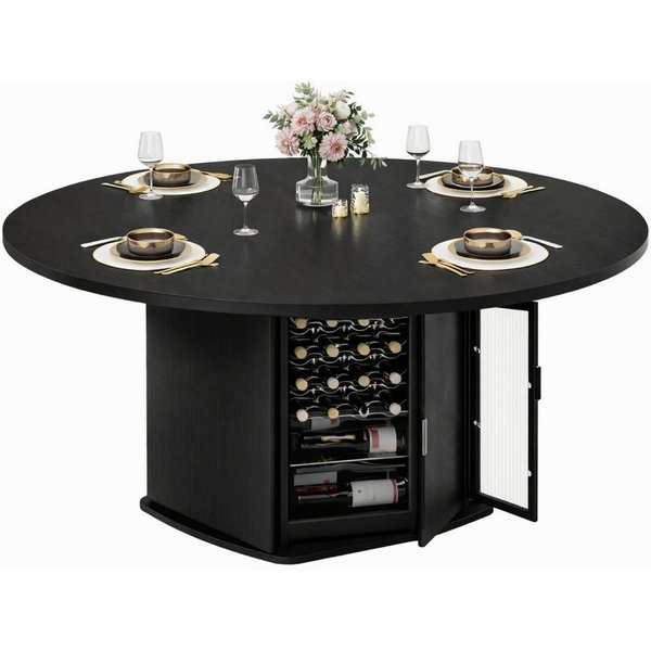mukuhi Esstisch ESSTISCH Rund 120 cm mit Stauraum Moderner Esszimmertisch, Ø120 cm