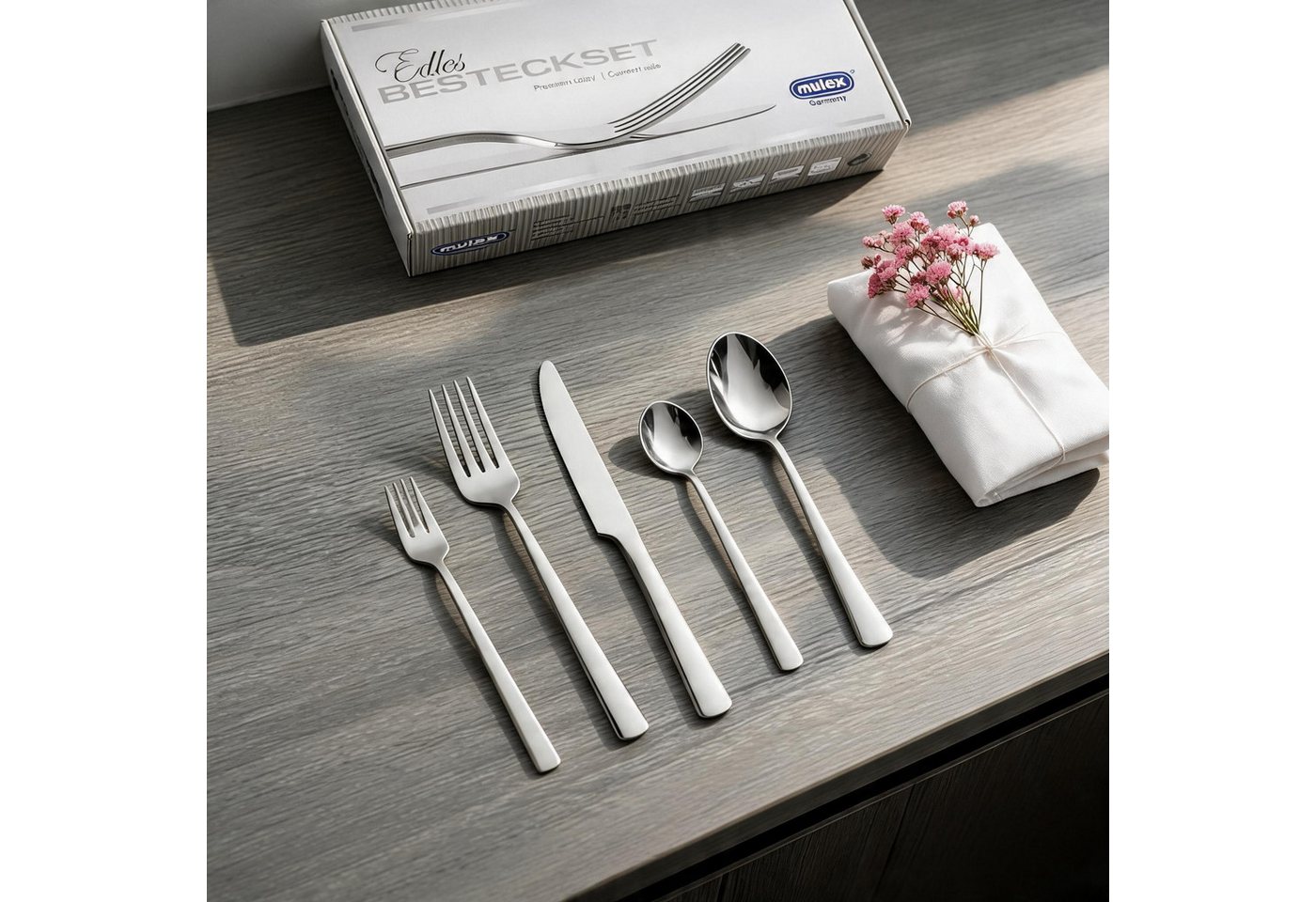 Mulex Besteck-Set Orlando (30-tlg), 6 Personen, Edelstahl 18/0, hochglanzpoliert – Bild 2 von 5