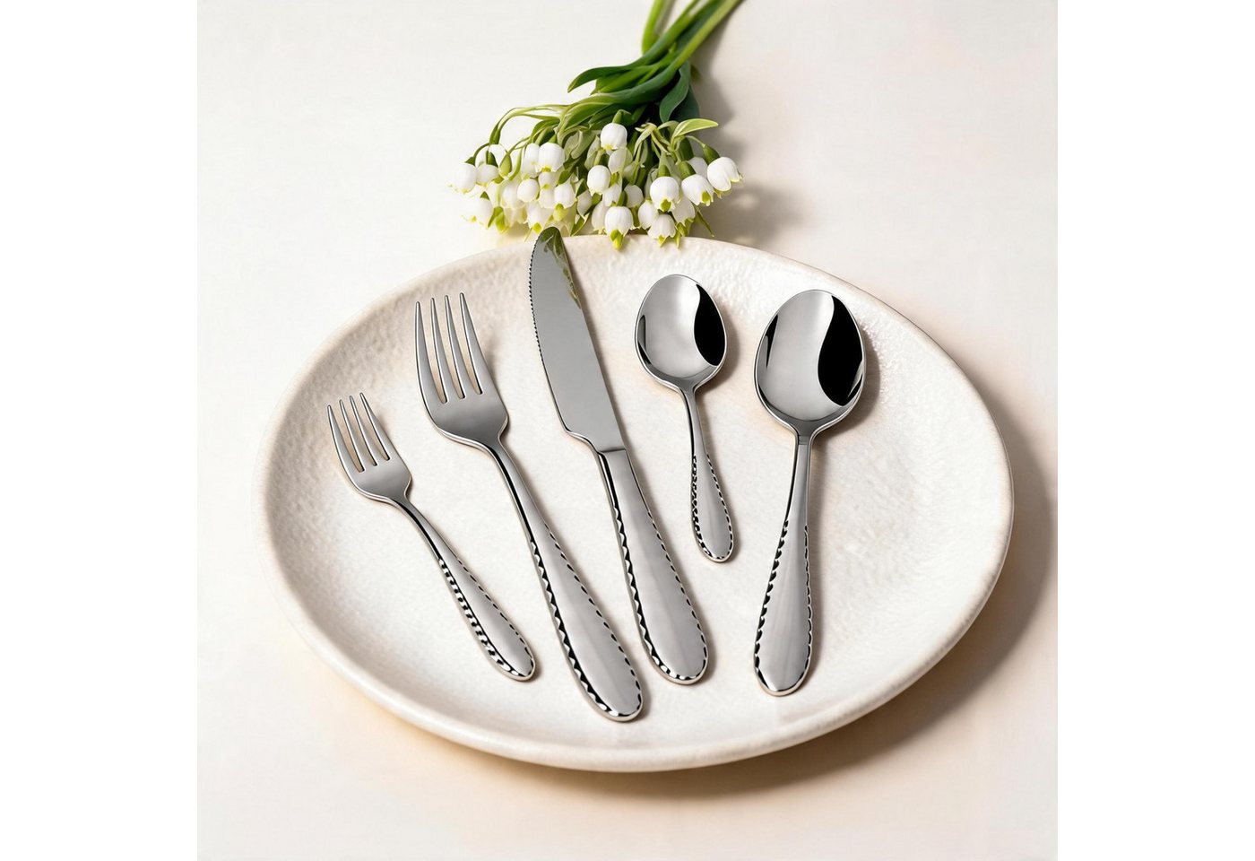 Mulex Besteck-Set Payette (60-tlg), 12 Personen, Edelstahl 18/0, poliert – Bild 5 von 5