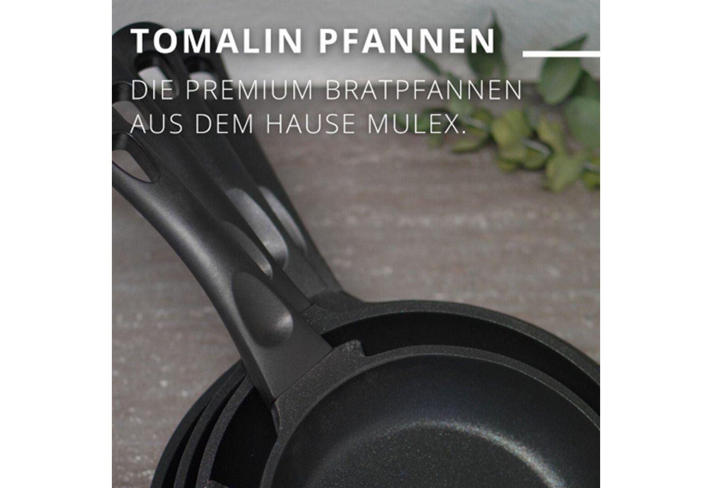 Mulex Bratpfanne TOMALIN Premium 28 cm mit Deckel, Aluguß (Premium Qualität, 2-tlg., Tomalinbeschichtung), induktionsgeeignet – Bild 5 von 5