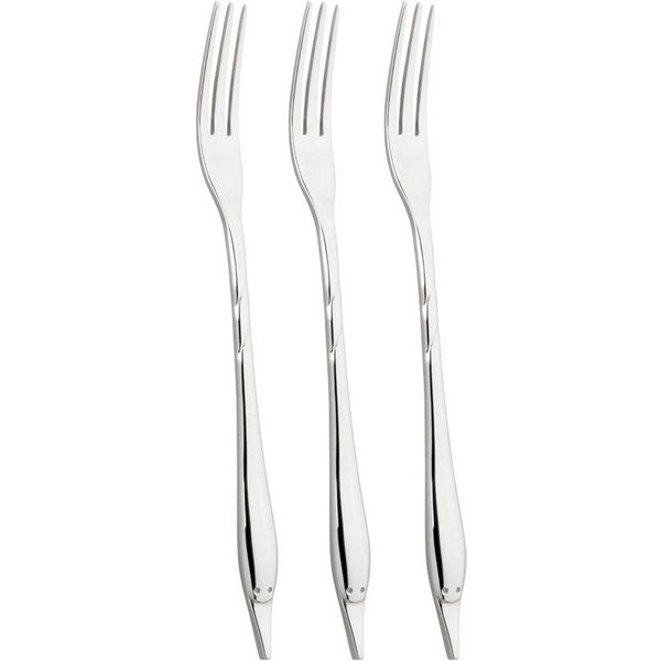 Mulex Brotzeitgabel Mini-Besteck, Gabel Set, poliert (3 Stück), innovatives Produkt für Tapas und Fingerfood