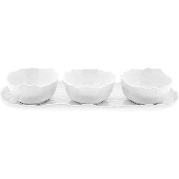 Mulex Schale Elegante Snackschalen aus hochwertigem Porzellan - 4-teilig, Porzellan, (4-tlg)