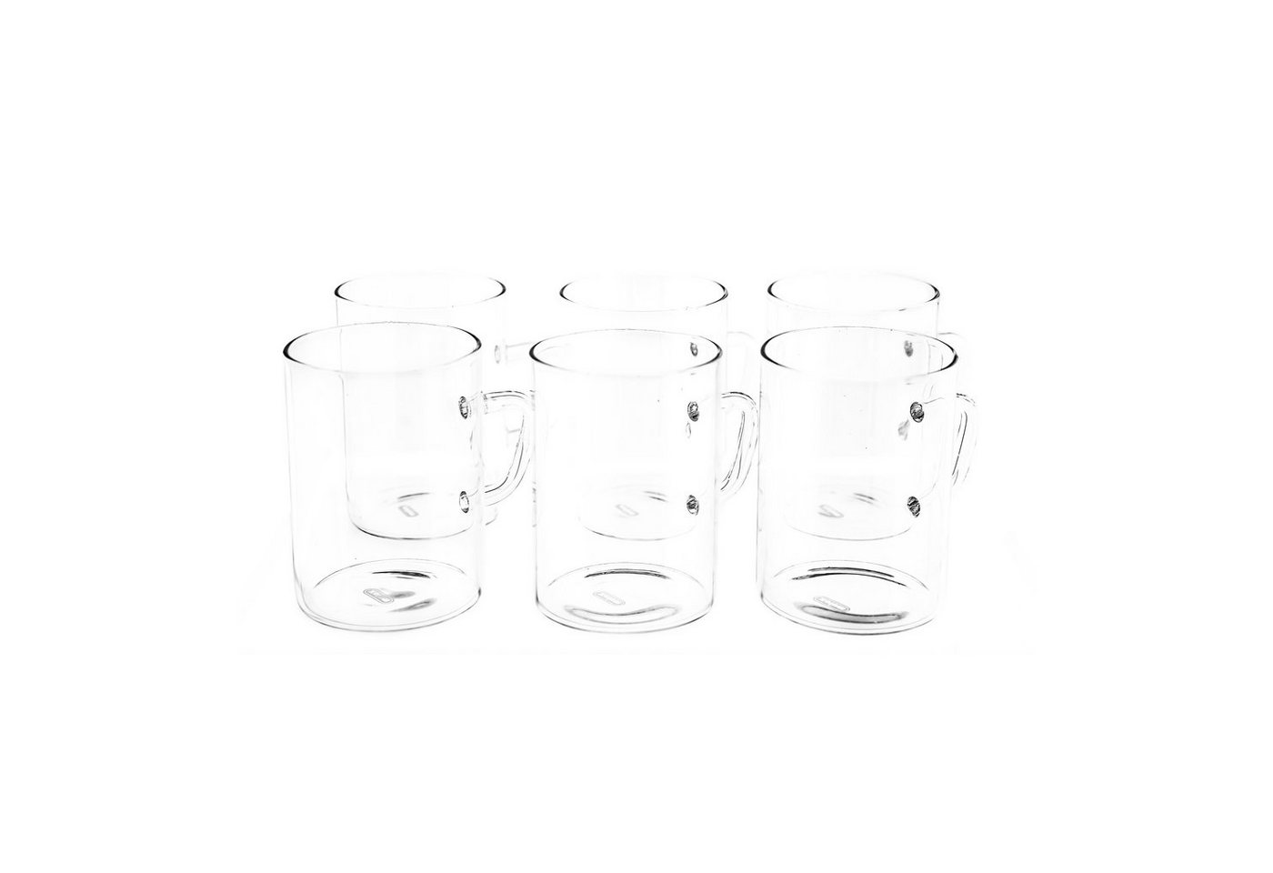 Mulex Teeglas 6 Teiliger Glas-Set mit Henkel für Tee oder Kafee 260 ml, 6-tlg. – Bild 3 von 5