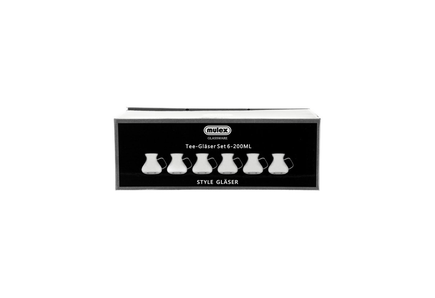 Mulex Teeglas mit Henkel 6-teilig - 200 ml, hitzebeständig, 6-tlg., Glas, Hitzebeständiges Glas, 200 ml – Bild 5 von 5