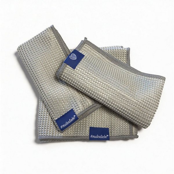 Mulex Mulex Waffeltücher 3er Set, Multifunktionstücher Mikrofasertuch (Mikrofaser, 39x39 cm, Set, 3-tlg., 3-in-1 Mikrofasertuch, streifenfrei reinigen ohne Rein