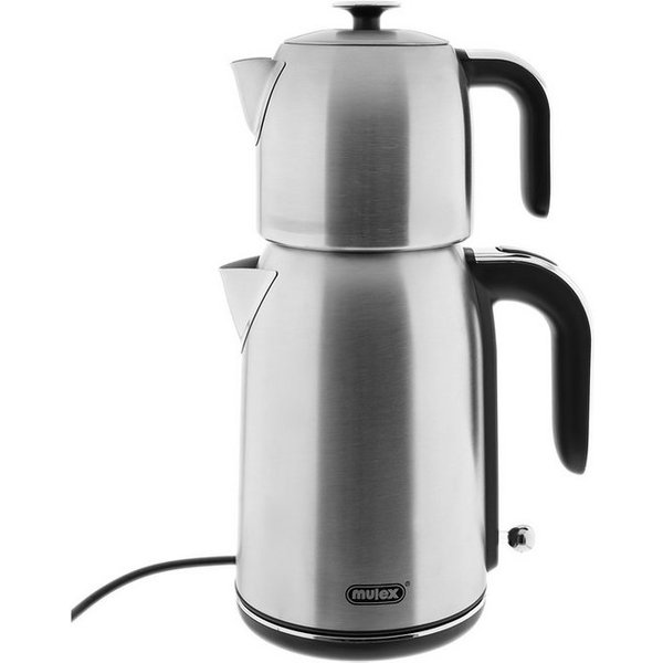 Mulex Wasser-/Teekocher Tee Express, 2200 W, 2-in-1 Wasserkocher mit Teekanne 1,7L + 1 L