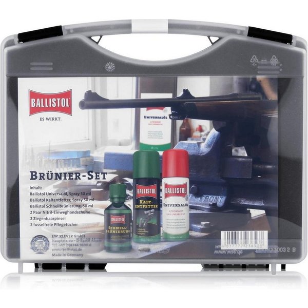 Ballistol Multifunktionsöl Ballistol BALLISTOL-Set Schnellbrünierung - Das Rundum-Paket (1er Pack