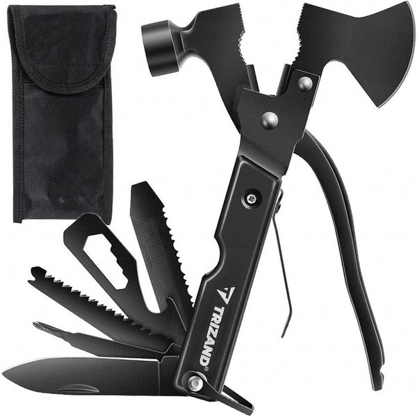 Trizand Multitool Trizand 17-in-1-Multitool, (Typ des Sets: Trizand 17-in-1-Multitool mit Etui., 17 St., Trizand 17-in-1-Multitool mit Etui - Vielseitige Werkze