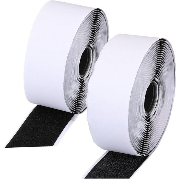 mumbi Klettband Klettband Selbstklebend Extra Stark Schwarz 0,5 m Klettverschluss 16mm