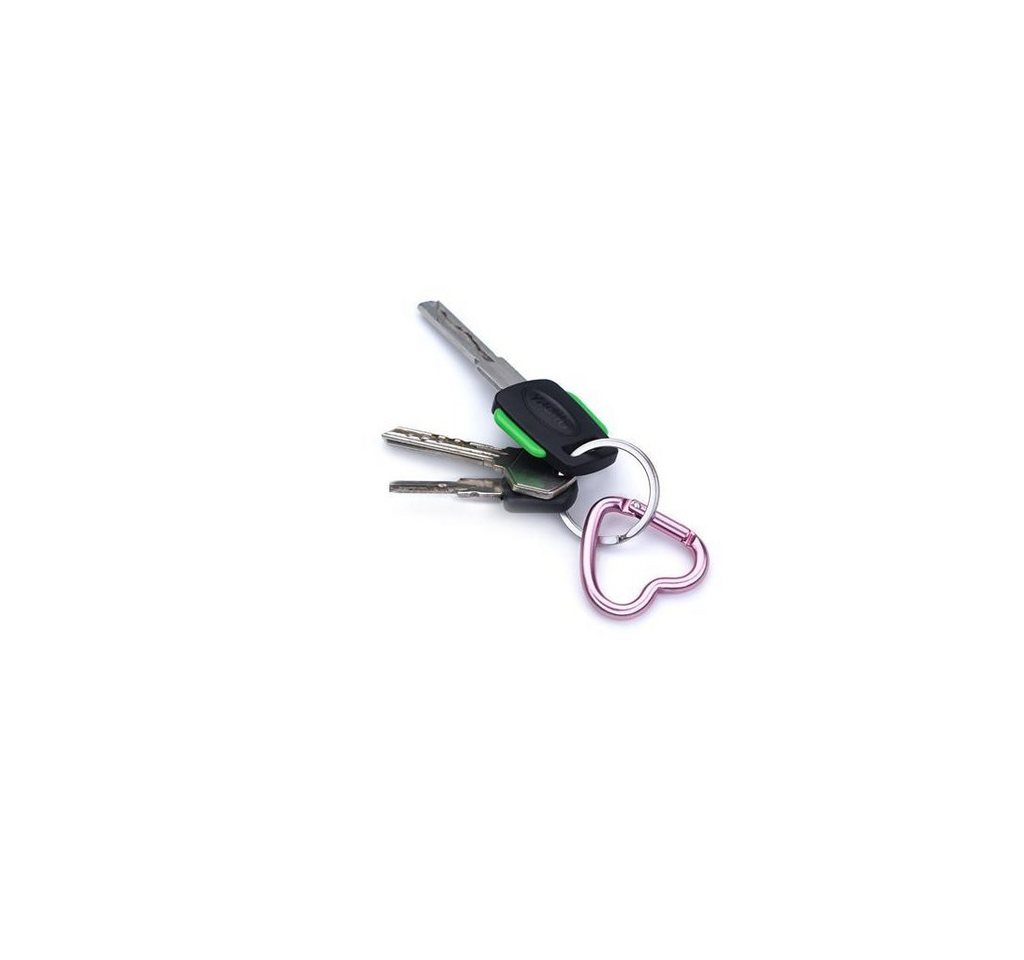 Munkees Karabiner Mini Herz-Clip 2er-Set, rosa, (Set, 2 St), kompakt, leicht, Herzform – Bild 2 von 3