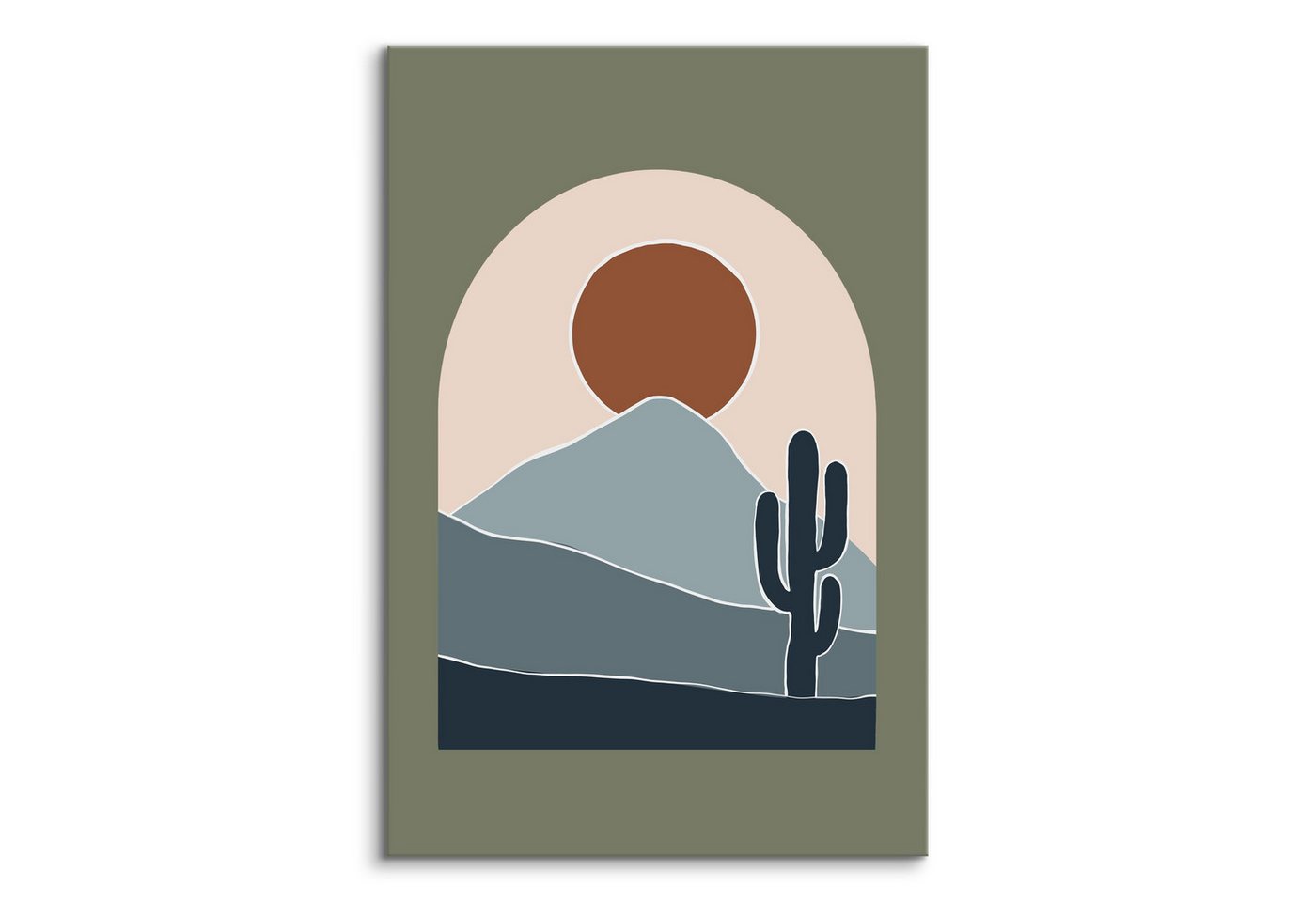 Muralo Leinwandbild Landschaft – Leinwandbild Wandbild Kunstdruck Wohnzimmer, Abstrakt (1 St), Abstrakte Sonnenuntergänge, 20 x 30 cm, aufhängefertig – Bild 2 von 5