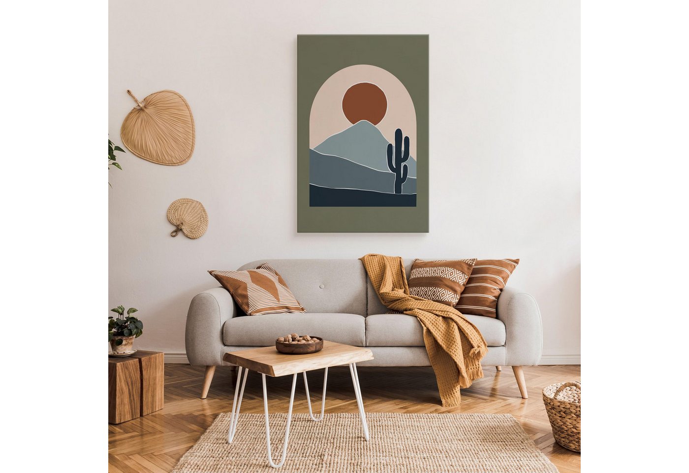 Muralo Leinwandbild Landschaft – Leinwandbild Wandbild Kunstdruck Wohnzimmer, Abstrakt (1 St), Abstrakte Sonnenuntergänge, 20 x 30 cm, aufhängefertig – Bild 3 von 5