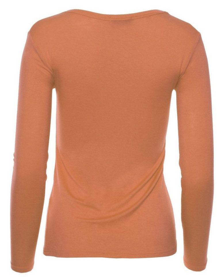 Muse Rundhalsshirt Basic Rundhals Langarmshirt Skinny Fit 1093-O – Bild 2 von 2