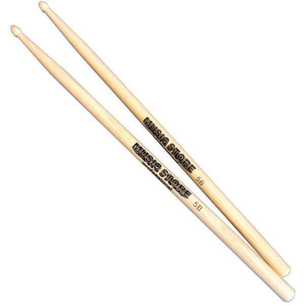 MUSIC STORE Drumsticks (5B Maple Sticks Wood Tip, Sticks, Beater und Mallets, Drumsticks Holztip), 5B Maple Sticks, Wood Tip