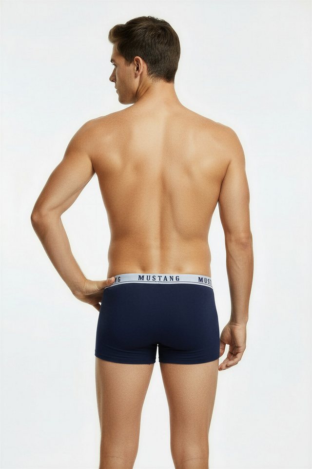 MUSTANG Retro Boxer DEXTER Retro-Pants Herren Unterhose Boxershorts (Spar-Set, 3-St) enge Passform, perfekter Sitz, elastischer Bund, maximaler Komfort – Bild 5 von 5