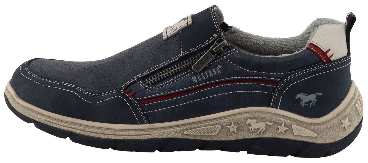 Mustang Shoes Benedetto Slipper Freizeitschuh, Halbschuh, Slipper mit seitlichem Reißverschluss – Bild 5 von 5