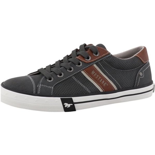 Mustang Shoes Calogero Sneaker Freizeitschuh, Halbschuh, Schnürschuh mit Kontrastbesätzen