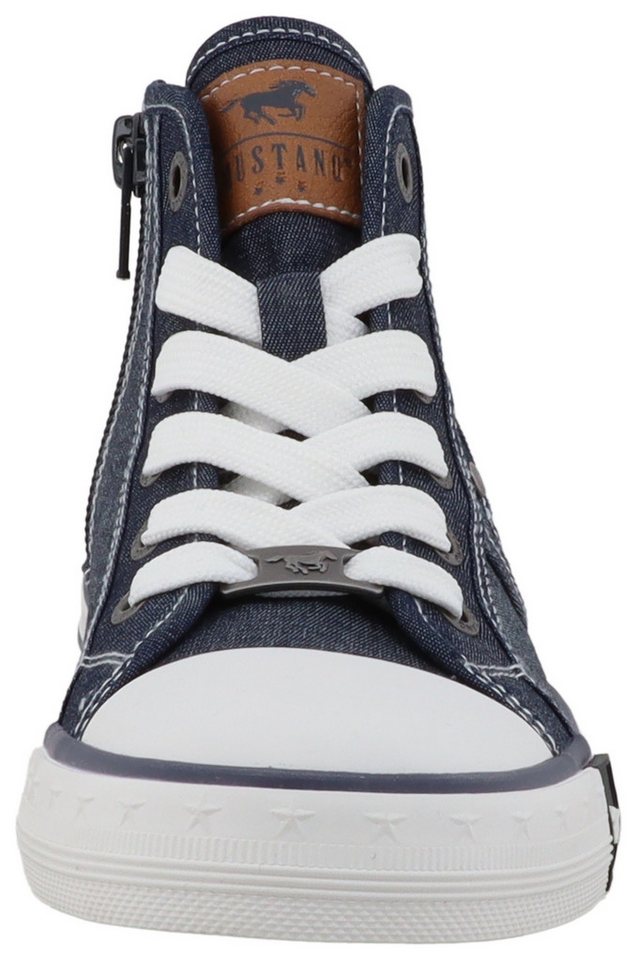 Mustang Shoes Gaspare Sneaker Freizeitschuh, Schnürboots, High Top-Sneaker mit Nieten – Bild 3 von 5
