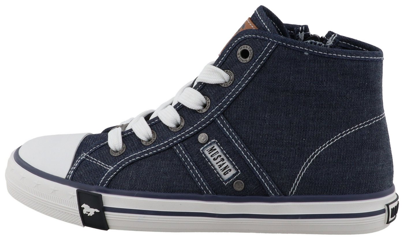 Mustang Shoes Gaspare Sneaker Freizeitschuh, Schnürboots, High Top-Sneaker mit Nieten – Bild 5 von 5