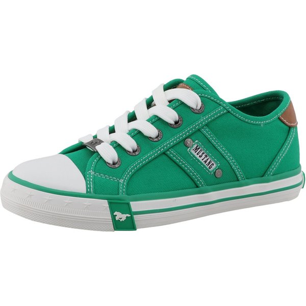 Mustang Shoes Gaspare Sneaker Freizeitschuh, Halbschuh, Schnürschuh mit auffälliger Kontrastnaht
