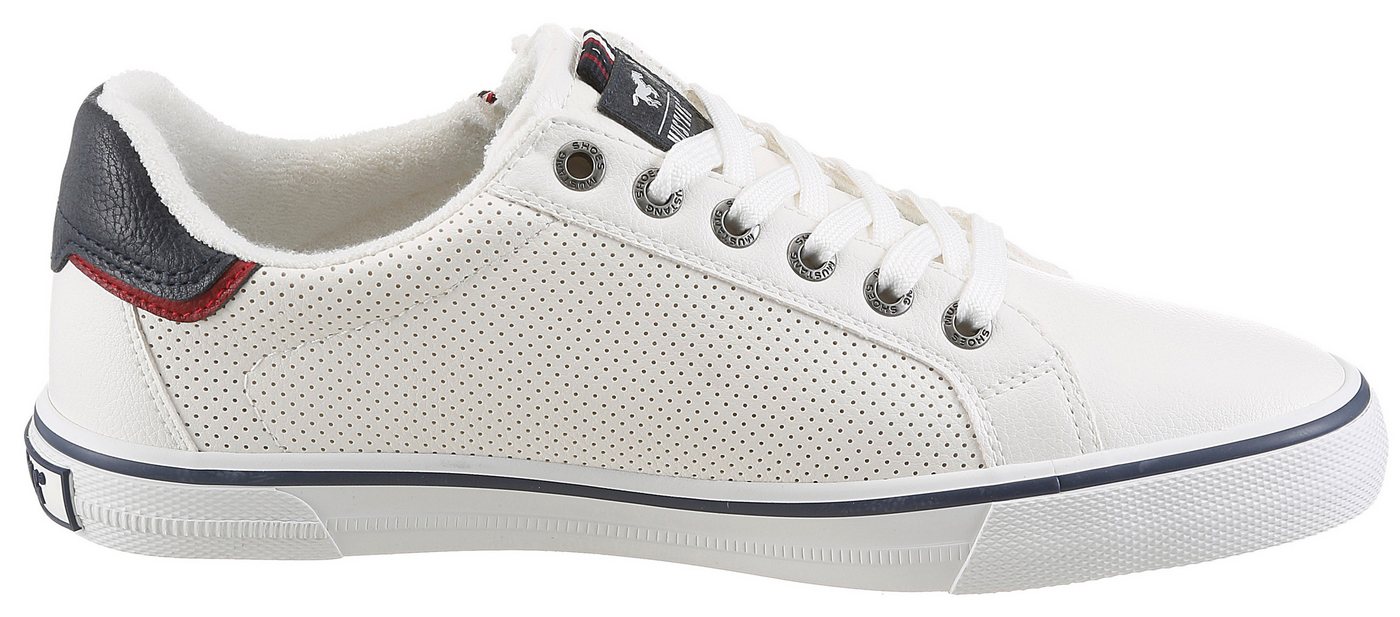 Mustang Shoes Giuliano Sneaker Freizeitschuh, Halbschuh, Schnürschuh mit modischem Lochmuster – Bild 2 von 5