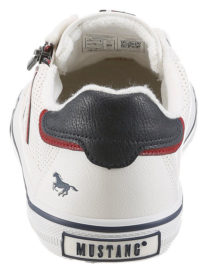 Mustang Shoes Giuliano Sneaker Freizeitschuh, Halbschuh, Schnürschuh mit modischem Lochmuster – Bild 5 von 5