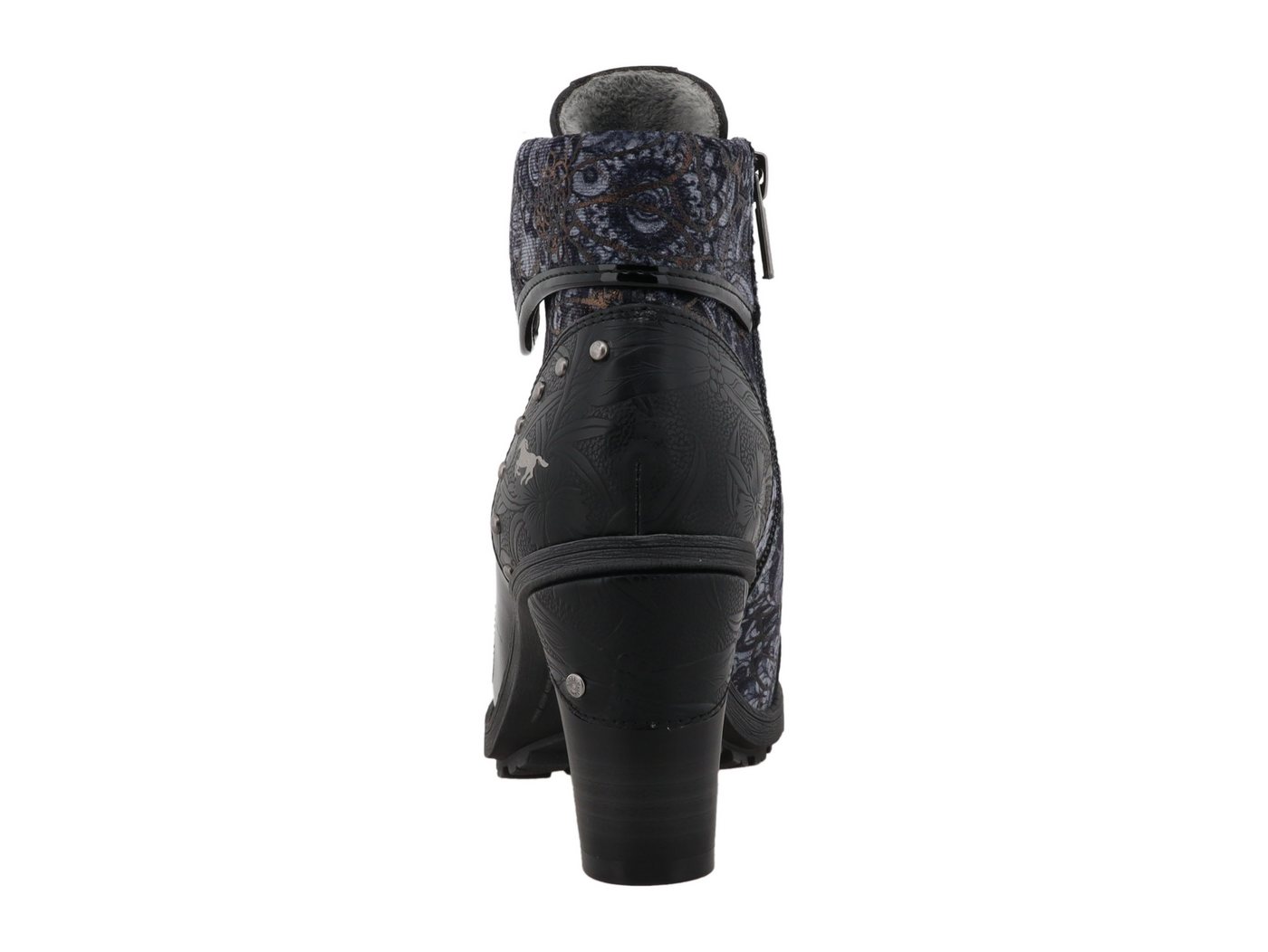 Mustang Shoes Mode-Stiefel Stiefelette Blockabsatz, Schnürboots mit umschlagbarem Kragen – Bild 2 von 4