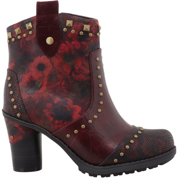 Mustang Shoes Stiefel Stiefelette Blockabsatz, Ankleboots mit vielen Nieten besetzt