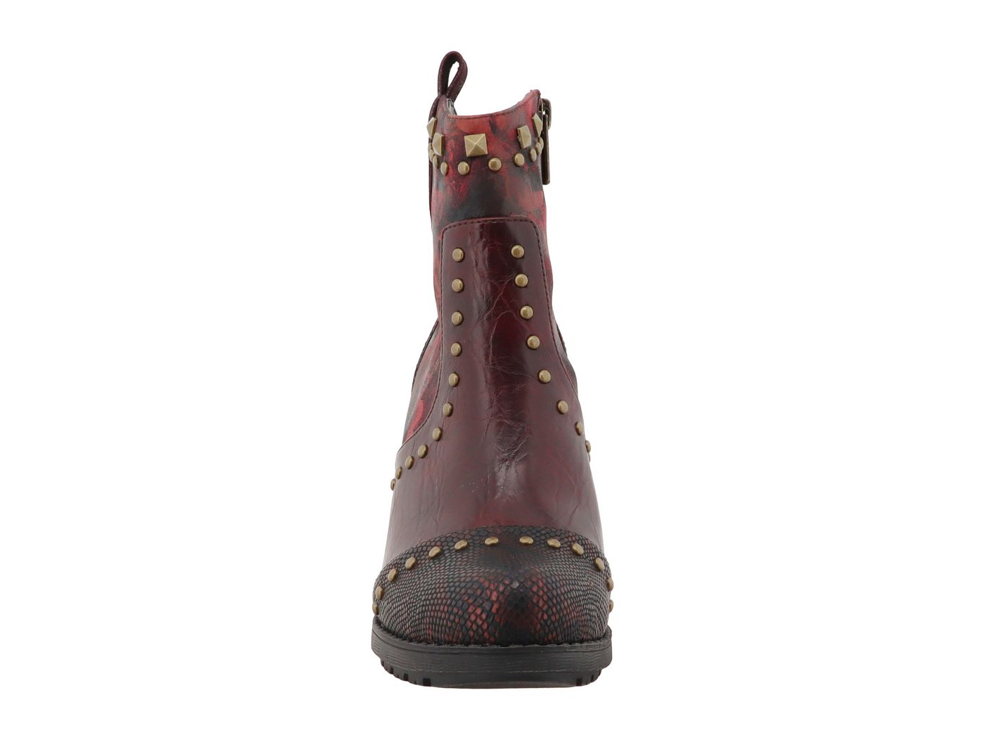 Mustang Shoes Stiefel Stiefelette Blockabsatz, Ankleboots mit vielen Nieten besetzt – Bild 3 von 4
