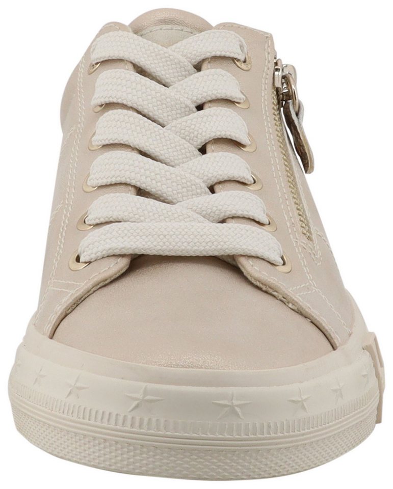 Mustang Shoes Winona Sneaker Freizeitschuh, Halbschuh, Schnürer mit Besatz im Animal-Look – Bild 4 von 5