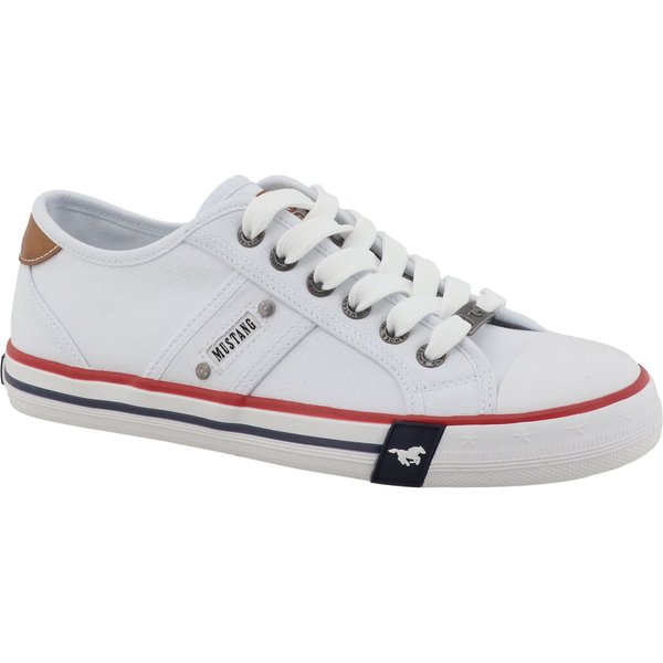 Mustang Shoes Winona Sneaker Freizeitschuh, Halbschuh, Schnürschuh mit seitlichem Logoschriftzug