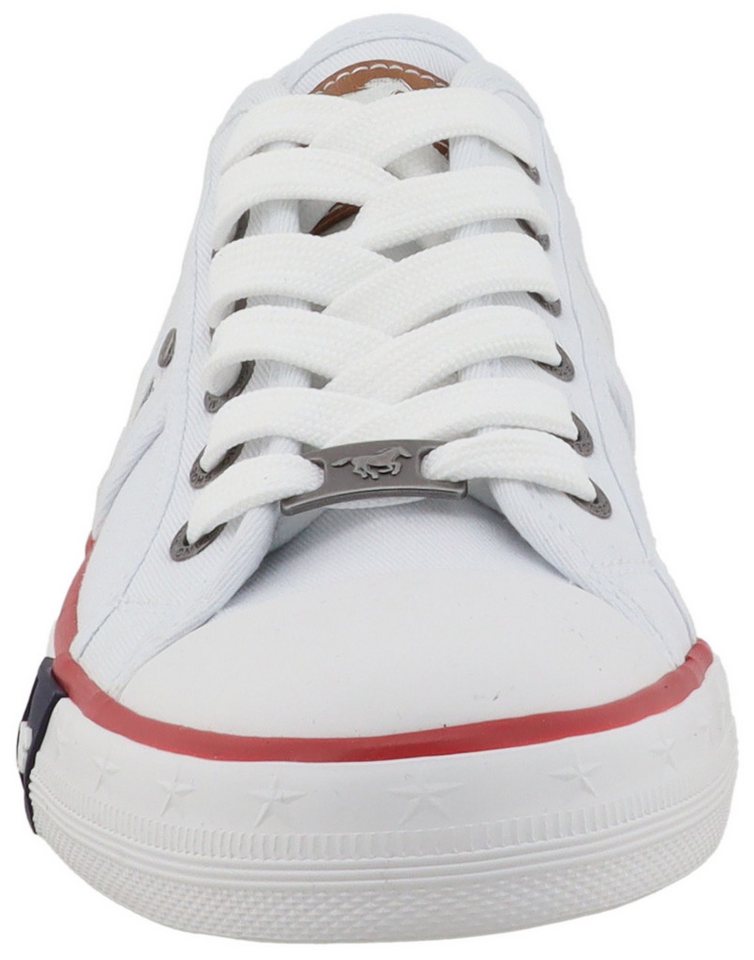 Mustang Shoes Winona Sneaker Freizeitschuh, Halbschuh, Schnürschuh mit seitlichem Logoschriftzug – Bild 4 von 5