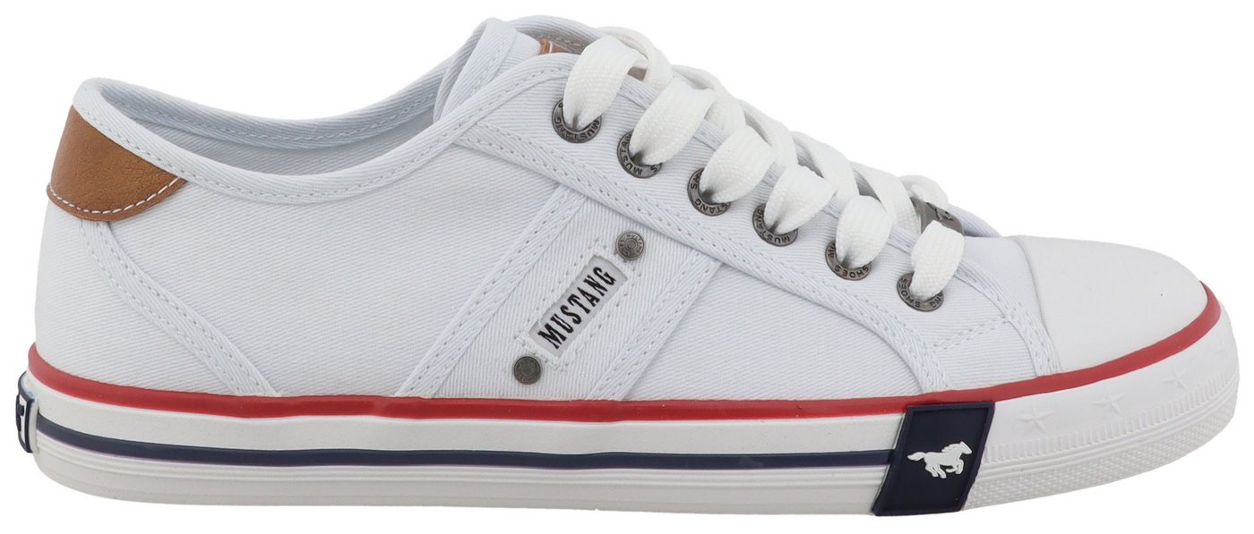 Mustang Shoes Winona Sneaker Freizeitschuh, Halbschuh, Schnürschuh mit seitlichem Logoschriftzug – Bild 5 von 5