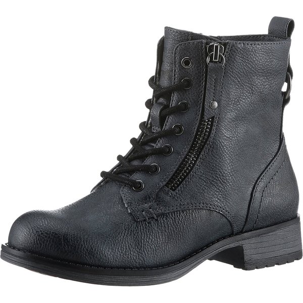 Mustang Shoes Winterboots, Schnürboots, Stiefelette, Blockabsatz, mit Reißverschluss