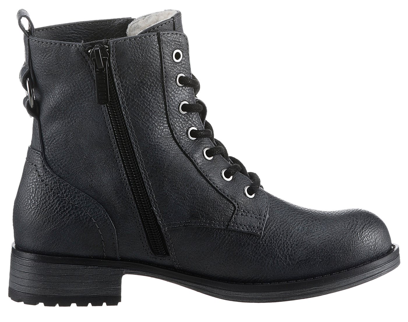 Mustang Shoes Winterboots, Schnürboots, Stiefelette, Blockabsatz, mit Reißverschluss – Bild 5 von 5
